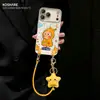 Cordón de Noche Lluviosa con Estrellas Adecuado para Funda de Teléfono Móvil Apple 17Promax Iphone15 Dibujo Animado Lindo 16 Cruzado 18 Femenino