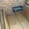 Horno Parrilla Barbacoa Soldadura Completa Engrosada Borde Graso Grande Horno Horno para Pescado a la Parrilla Comercial Barbacoa de Carbón Estilo Antiguo Soporte Personalización