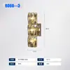 Lámpara de Pared de Cristal de Acero Inoxidable Lámpara de Mesita de Noche para Dormitorio Color Cromo Plateado Atenuación de Tres Colores Incluye Fuente de Luz GLED - Estilo V Bauhaus Hierro