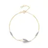 Pulsera Versátil y Moderna con Forma de Hoja de Moissanita para Mujer, Diseño de Alta Gama, Joyería de Plata Pura, Pulsera Regalo para Mejores Amigas