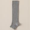 Calcetines holgados para mujer para primavera y otoño, Calcetines con soporte para el empeine, No apretados, Calcetines de algodón de color liso para otoño e invierno, Calcetines de canalé de doble aguja, Calcetines de tubo largo
