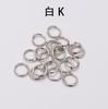 Anel Aberto Colorido Galvanizado a Metal Anel Único Anel de Ferro Plano Pulseira Colar Brincos Anel de Conexão Acessórios para Joias DIY