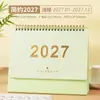 Calendário de Mesa Minimalista Estilo Morandi 2027 Ornamento de Mesa Calendário de Check-In de Autodisciplina Edição Corporativa Personalizável