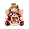 Muñeco de Peluche con Forma de Árbol de Navidad Bolsa para Snacks Transparente con Ventana Corazón Adorno de Escritorio Festivo