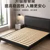 Cama estofada em tecido tecnológico estilo luxo leve para quarto principal da casa, cama de casal de 1,8 metro, estrutura de ripas de madeira maciça estável e silenciosa