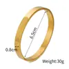 Pulseira Masculina Simples para Casal de Aço Titânio Quente Banhada a Ouro 18K Europeia e Americana Aço Inoxidável Antidesbotamento Joias da Moda