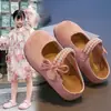 Zapatos Mary Jane para Niñas 2026 Otoño Nuevo Lazo de Perlas Suela Suave Zapatos de Princesa Zapatos Bajos Individuales para Niños para Actuaciones