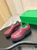 Sapatos masculinos de couro genuíno BV bico redondo grande sola grossa cadarço casuais de couro aumento de altura modernos calçados individuais do dia a dia para trabalho masculino