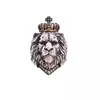 Diseño Original Rey León Anillo Corona Circonita Hombres Abierto Ajustable Popular Moda Estilo Retro Elegante Tendencia