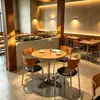 Loja de Chá com Leite, Restaurante Ocidental, Loja de Sobremesas, Cadeiras de Jantar para Café, Mesa e Cadeiras de Jantar de Luxo de Alta Qualidade, Mesa de Jantar de Madeira Maciça Estilo Meados do Século com Encosto