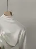 Camiseta Omalai de Color Sólido, Cuello Semi Alto, Corte Ajustado, Manga Media, Primavera/Verano 2026, Camiseta Básica Superior 6185