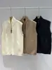 Colete Feminino BORBOTIE 2026 Primavera/Outono BC Gola Alta Cardigan Colete de Lã Cashmere Estilo Old Money