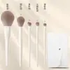 Gran Set de 12 Brochas de Maquillaje de Porcelana Nube: Pincel para Sombra de Ojos, Pincel Plano, Pincel para Polvo Suelto, Pincel para Contorno, Pincel para Sombra de Nariz, Set Completo para Principiantes