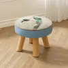 Taburete Pequeño para Uso en Casa, Taburete Bajo Pequeño, Taburete Redondo de Madera Maciza, Taburete Hongo, Banco Lindo para Niños, Taburete Suave para Sentarse, Taburete Creativo para Cambiarse los Zapatos