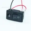 Adaptador Reductor CC Dos en Uno con Cable de Terminal de Resorte 4.8 de 15 cm, Conector de Enchufe con Interruptor Basculante 5521