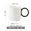 Taza Creativa Grande de Orejas Redondas Contrastantes Taza de Cerámica para Agua Taza Taza Taza de Café de Alto Valor para Verano