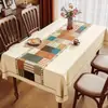 Mantel Estilo Americano, Impermeable, Resistente al Aceite, No Requiere Lavado, Nuevo Modelo 2025, Lujo Ligero, Tacto de Alta Gama, Rectangular, Mantel para Mesa de Comedor que Mejora el Ambiente