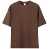 Camiseta de color sólido de 260 g, personalizada, de algodón de fibra larga y pesada, con hombros descubiertos, manga corta, con logotipo impreso, camiseta cultural, venta al por mayor