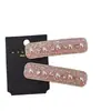 Pasador Rosa con Perlas y Pedrería Coreana, Accesorio para el Cabello Dulce y Lindo para Mujer, Tocado con Pedrería, Pinza para Flequillo, Pinza Lateral, Pasador para Cabello Suelto, Pinza BB