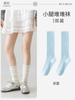 Calcetines holgados grises estilo fino de verano para dar forma a las piernas y pantorrillas, algodón puro, estilo ballet Miu, calcetines largos de verano para mujer