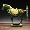 Caballo Tang Sancai Caballo de Cerámica Año del Caballo Adorno Regalo Nacional Artesanía de Caballo Regalo Decoración de Sala de Estar Adorno para el Hogar Seis Caballos