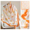 Bufanda Larga de Seda con Estampado de Tulipanes Nueva Primavera 2026, Seda Artificial, Textura Suave, Bufanda Protectora para el Cuello, Chal Delgado para Mujer