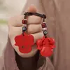 Nuevo Bolso de la Suerte de Piscis Tallado Finamente en Arena Roja Colgante de Llavero de los Doce Zodíacos Colgante de Bolso de la Suerte Colgante para Llave de Coche