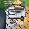 Cuchillos de Exterior aptos para Acampar Viajes Utensilios de Cocina Picador Portátil Tabla de Cortar 2 en 1 Bolsa de Almacenamiento para Picnic en Coche