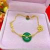 Vietnam arena Oro nuevo dos pulsera de gema artificial chapada en oro moda ambiente de moda puede ser Joyería al por mayor