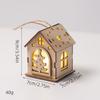 Adornos navideños transfronterizos de madera para cabañas luminosas, adornos para árboles de Navidad, casas de madera, fiestas navideñas