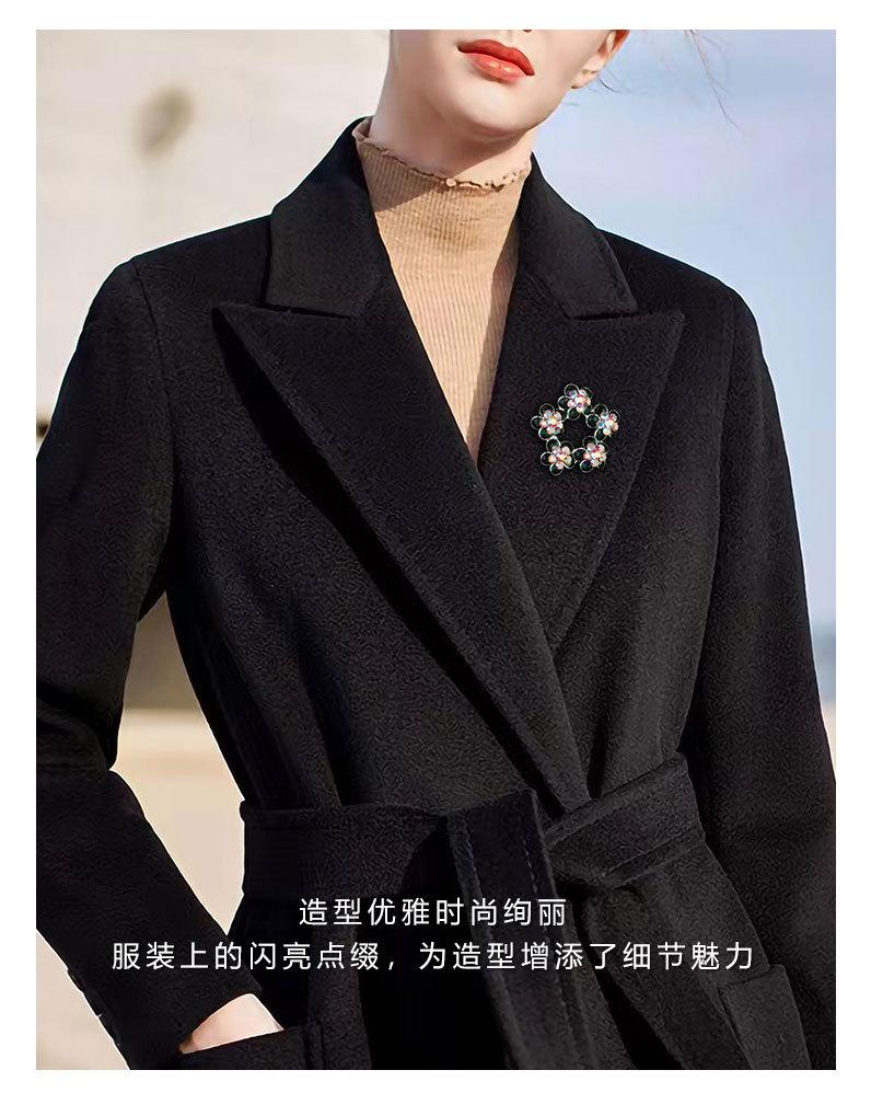 时尚百搭五朵花胸针小众轻奢风创意花环胸花新品个性