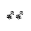 Novos Brincos de Tarraxa Flor Cruzada de Aço Titânio Que Não Desbotam Joias de Orelha Tendência Nicho Masculino Acessórios de Toque de Luxo Leve Feminino