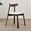 Cadeira de Jantar de Madeira Maciça Nórdica, Banco de Luxo Leve, Cadeira com Encosto de Madeira Maciça, Banco de Jantar Simples Preto, Mesa e Cadeiras de Jantar Personalizadas para Casa