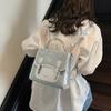 Mochila Casual de Mezclilla Estilo Universitario para Mujer 2025 Nueva Elegante Linda con Lazo Multifuncional de un Solo Hombro Diagonal