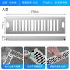 Tapa de Drenaje de Piso Rectangular de Acero Inoxidable Cubierta de Tira para Baño Piscina Malla de Filtro para Balcón Pieza de Tapa de Drenaje de Piso