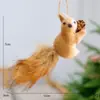 Nuevo Festival de Navidad Colgante de Ardilla de Simulación Colgante para Decoración de Árbol de Navidad Adorno para Arreglo de Escena Festiva