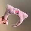 Cabeça de Porquinho Huhu Fofa Rosa Faixa de Pelúcia para Lavar o Rosto de Mulher Maquiagem Pressionando o Cabelo Faixa Não Esticável Pacote de Cabelo Acessórios de Cabelo Outono e Inverno