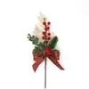 Agulhas de Pinheiro Simuladas Douradas Amazon Natal Frutas Vermelhas de Natal Pinhas Acessórios de Corte de Agulhas de Pinheiro Decoração de Feriado Transfronteiriça