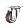 Rueda Giratoria Universal Silenciosa de Goma de 1 Pulgada 1.2 Pulgadas 1.5 Pulgadas 2 Pulgadas con Freno Rueda Direccional de Goma Blanda con Rodamiento