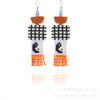Pendientes de estilo bohemio con diseño original retro europeo y americano, cuentas egipcias, borlas tejidas a mano, joyería para mujer