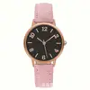 Relógio Feminino Simples Mais Vendido no Exterior com Mostrador de Corte Diamantado em Ouro Rosa, Relógio de Quartzo, Relógio de Pulso Versátil, Atacado Dropshipping