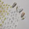 Adesivos de Unha Dourados Folheados Estilo Vintage Popular Exquisito Adesivos de Unha Metálicos Flor Decorativa Adesivos Material Pedras de Unha