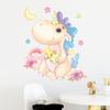 Nuevo FX-F189 Adhesivo decorativo de pared con diseño de unicornio de dibujos animados para la entrada del dormitorio infantil, autoadhesivo