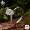 Anel Aberto Empilhável Luxuoso Aifula S925 Prata Esterlina com Moissanita de 3 Quilates Anel Pedra Principal para Proposta para Mulheres