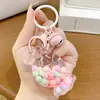 Llavero Colgante de Gominola Rosa Linda de Dibujos Animados Decoración de Coche Llavero para Bolso de Pareja Estudiante Regalo Venta al por Mayor