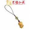 Colgante de collar de caballo balancín de palisandro, Cadena para teléfono, Llavero, Cadena para suéter de caballo del zodiaco tallado en madera Yiming Xianyuan