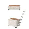 Caja de Camping Exterior Super Gran Capacidad Caja de Almacenamiento Plegable Caja con Carrito Móvil Caja de Mesa Mesa de Camping Plegable Elevable Tres en Uno
