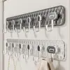 Una Fila de Ganchos Adhesivos Transparentes con Adhesivo Fuerte para Colgar Ropa, Toallas y Artículos de Cocina Detrás de la Puerta, No Requiere Taladro, Adecuado para Residencias Estudiantiles