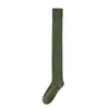 Medias hasta el muslo para mujer otoño e invierno forradas de vellón gruesas cálidas calcetines hasta el muslo de felpa calcetines finos de invierno gruesos para mujer