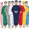 Roupa de Trabalho Azul Fábrica de Alimentos Roupa de Trabalho com Capuz Oficina Conjunto de Macacão para Alimentos Respirável de Manga Longa à Prova de Poeira Roupa de Proteção para Homens e Mulheres